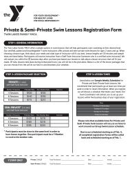 Private & Semi-Private Swim Lessons Registration Form