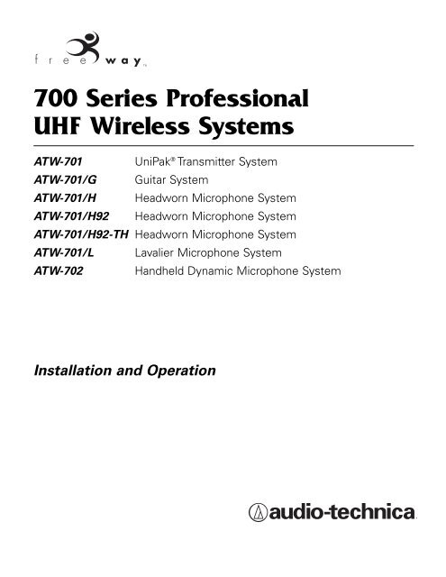 700 Series OM - Audio-Technica