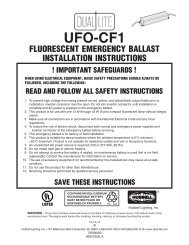 UFO-CF1 Installation Instructions - Dual-Lite