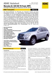 Umfassender Test Mercedes GL 320 CDI 7G-Tronic (RPF) - ADAC