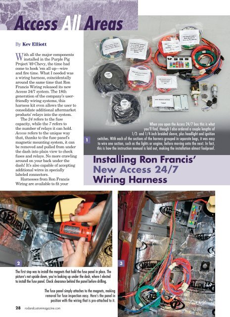 Access All Areas Ron Francis Wiring, Ron Francis Wiring Harness Instructions