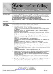 Chemistry & Pharmacology of Essential Oils - Nature Care College