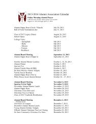 2013-2014 Alumni Association Calendar - DeSmet Jesuit High School