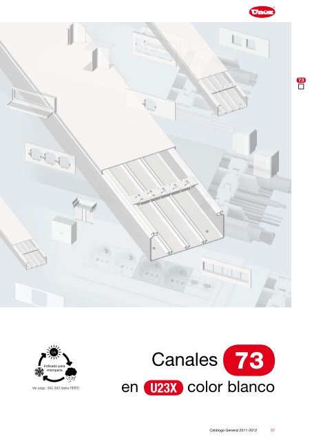 Blanco Unex 85023-2 U24X Caja para 4 Mecanismos