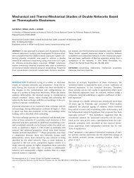 Mechanical and thermo-mechanical studies of double networks ...