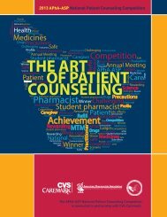 the art counseling of patient - American Pharmacists Association