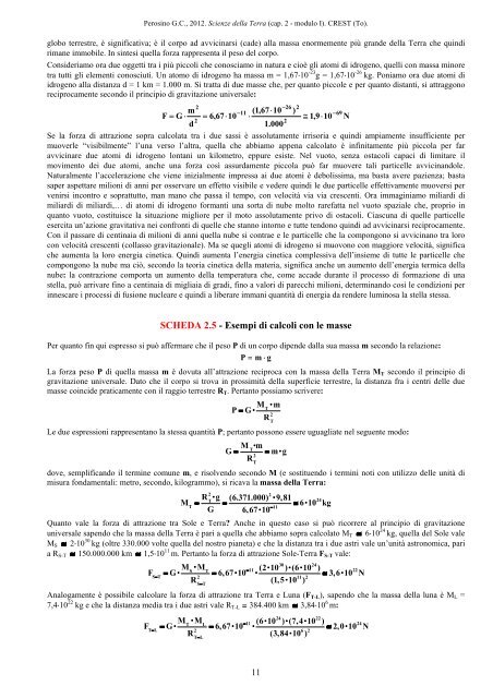 2 - FORMA, DIMENSIONI E MASSA DELLA TERRA 2.1 ... - Crestsnc.it