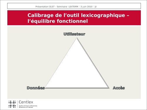 Principes de lexicographie fonctionnelle - Observatoire de ...