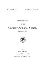 PROCEEDINGS May 15, 16, 17, 18, 2005 - Casualty Actuarial Society