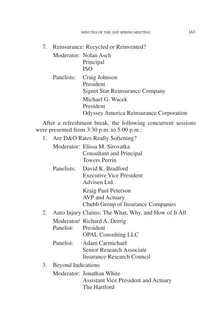 PROCEEDINGS May 15, 16, 17, 18, 2005 - Casualty Actuarial Society