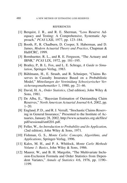 PROCEEDINGS May 15, 16, 17, 18, 2005 - Casualty Actuarial Society