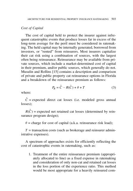 PROCEEDINGS May 15, 16, 17, 18, 2005 - Casualty Actuarial Society