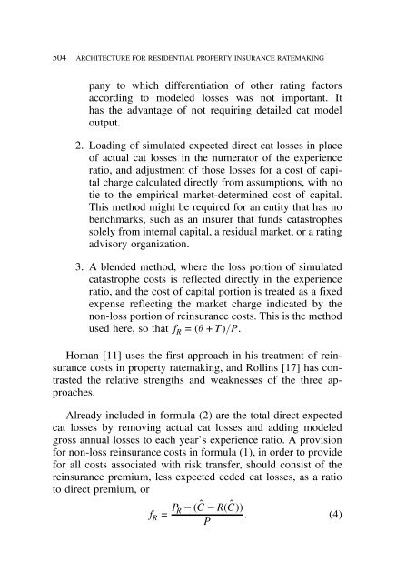 PROCEEDINGS May 15, 16, 17, 18, 2005 - Casualty Actuarial Society