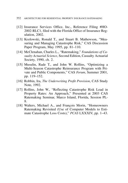 PROCEEDINGS May 15, 16, 17, 18, 2005 - Casualty Actuarial Society