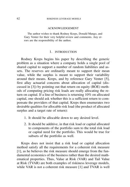 PROCEEDINGS May 15, 16, 17, 18, 2005 - Casualty Actuarial Society