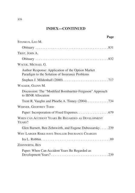 PROCEEDINGS May 15, 16, 17, 18, 2005 - Casualty Actuarial Society