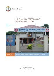 Monitoring & Evaluation Plan - Ministry of Health