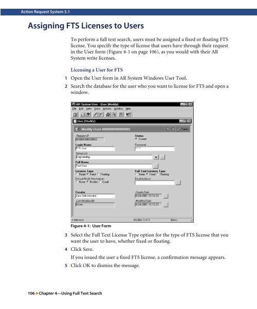 Action Request System 5.1 Developing AR System Applications ...