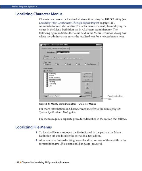 Action Request System 5.1 Developing AR System Applications ...