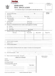 Zimbabwe Visa Application - Travisa