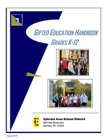 GIFTED EDUCATION HANDBOOK - Ephrata Area School District