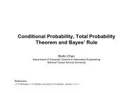 Conditional Probability, Total Probability Theorem and ... - Berlin Chen