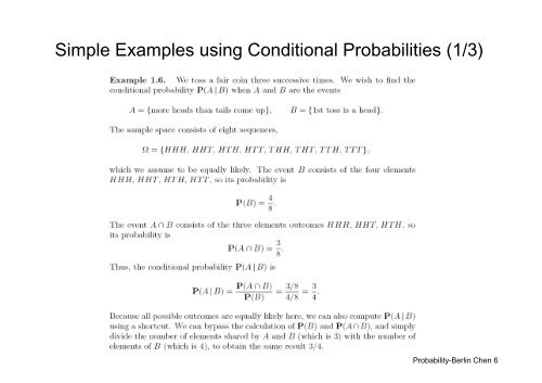 Conditional Probability, Total Probability Theorem and ... - Berlin Chen