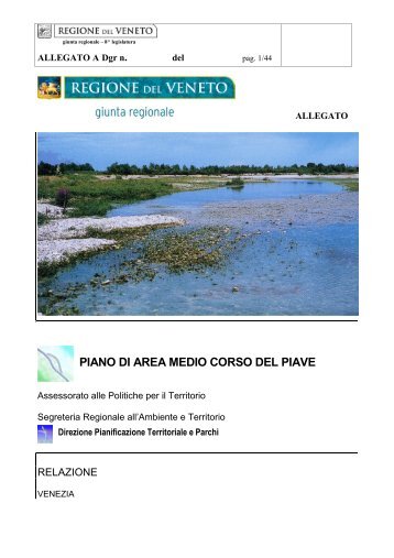 scarica la relazione sul piano d'area del Medio Corso del Piave