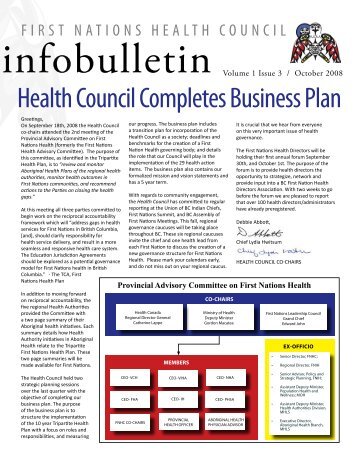 FNHC Infobulletin Volume 1 Issue 3 | October 2008 - First Nations ...