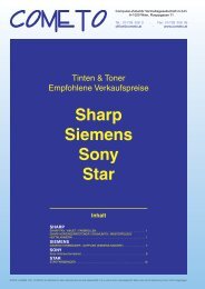 PDF-Katalog Sharp, Siemens, Sony und Star - Cometo