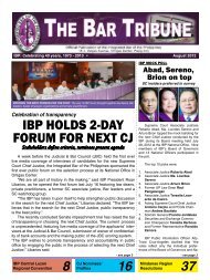 IBP Holds 2-day Forum For Next Cj - Integrated Bar of the Philippines