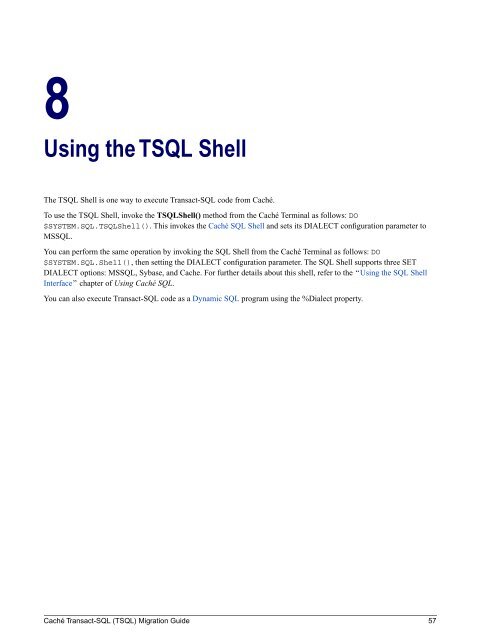 Caché Transact-SQL (TSQL) Migration Guide - InterSystems ...