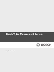 Bosch Video Management System - Bosch Security Systems