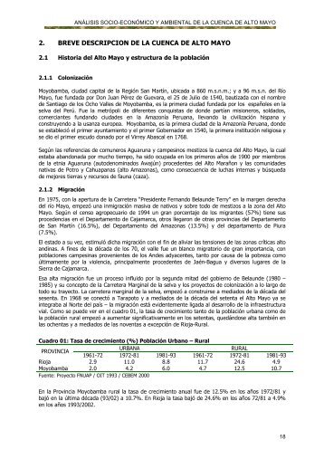 2. breve descripcion de la cuenca de alto mayo - Condesan