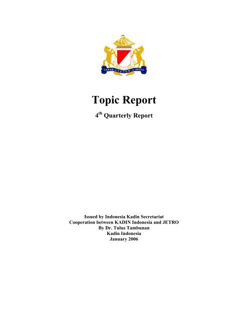 Quarterly Report - Kadin Indonesia