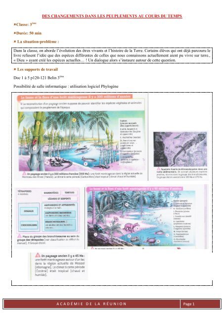 ACADÃMIE DE LA RÃUNION Page 1 DES CHANGEMENTS DANS ...