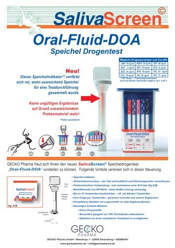 Oral-Fluid-DOA Speichel Drogentest - ulti med Products