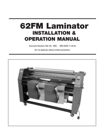 OEM 62FM Op Manual.indd - Advanced Document Systems & Supply
