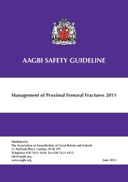 Management of Proximal Femoral Fractures 2011 - aagbi