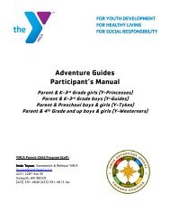 Adventure Guides Participant's Manual - YMCA of Greater Seattle