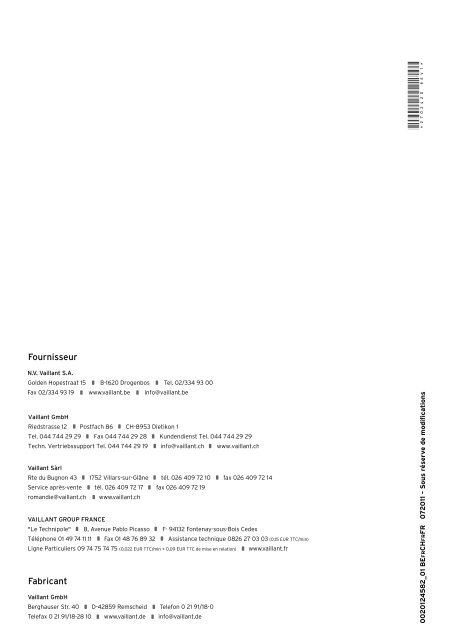 Notice d utilisation calorMATIC VRT 370.pdf - Vaillant