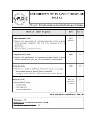 DIPLÃME D'ÃTUDES EN LANGUE FRANÃAISE DELF A2