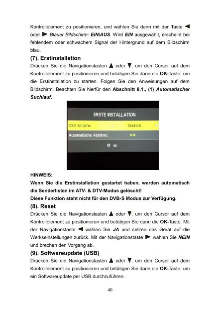 Wichtiger Hinweis - Reflexion