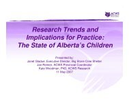 The State of Alberta's Children - Alberta Council of Women's Shelters