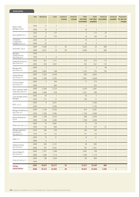 Financial Statements 2009 - Manutencoop