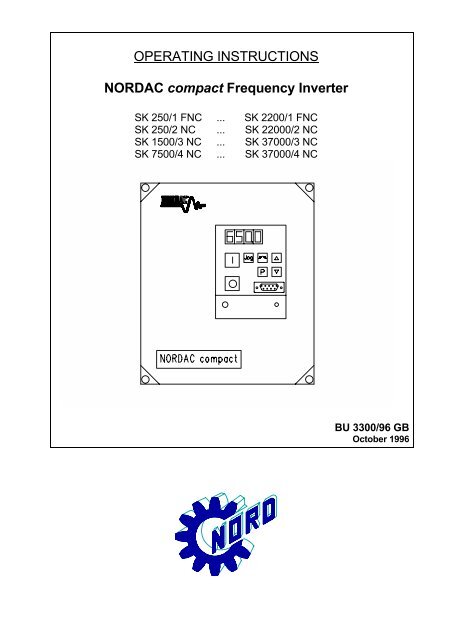 Operating Instructions Nordac Compact Frequency Inverter