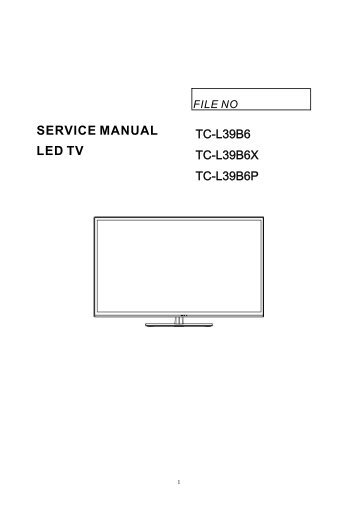 file no service manual led tv - Panasonic