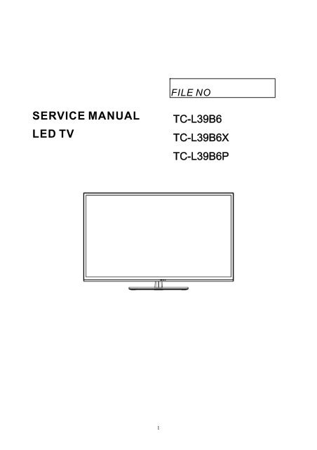 file no service manual led tv - Panasonic