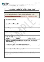 Final Report Template for Research Cluster Project
