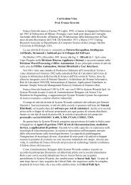 Curriculum Vitae Prof. Franco Sirovich Franco Sirovich nasce a ...